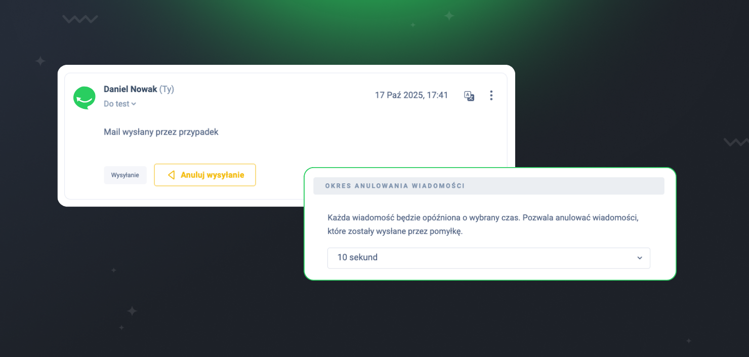 Anulowanie wysyłki wiadomości